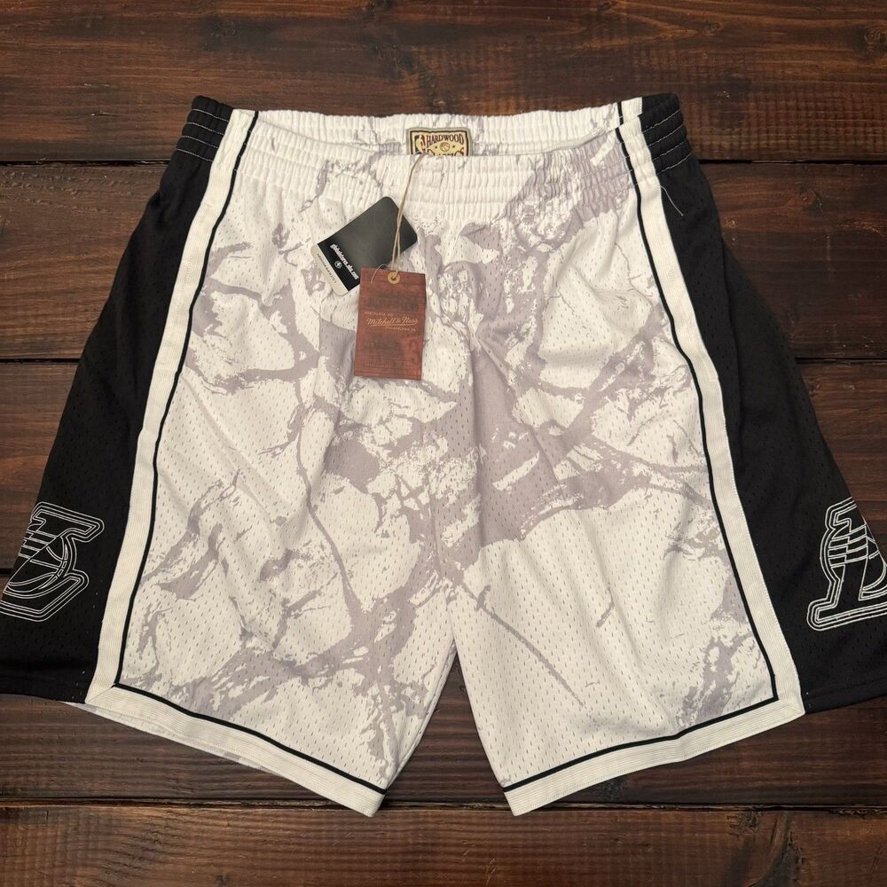 Mitchell & Ness Los Angeles Lakers Marble Swingman Shorts